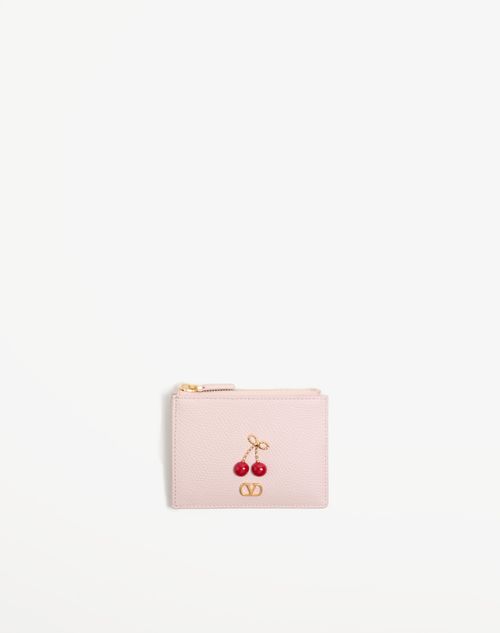 Valentino Garavani - チェリフィック グレインカーフスキン カードホルダー - ローズクオーツ - ウィメンズ - 
