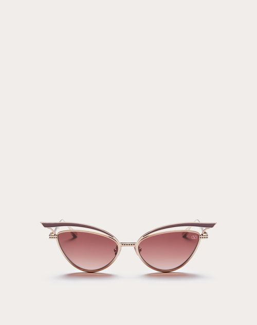 Valentino - V - Glassliner Occhiale Cat-eye In Titanio - Oro/rosa - Donna - Akony Eyewear - Accessories