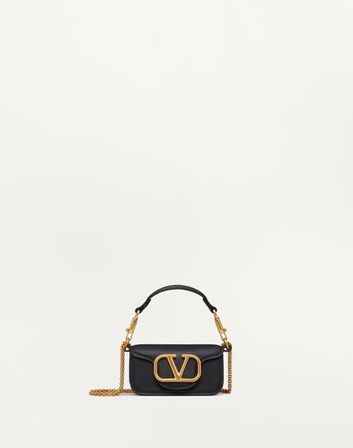 VALENTINO black leather SUPERVEE Crossbody Bag