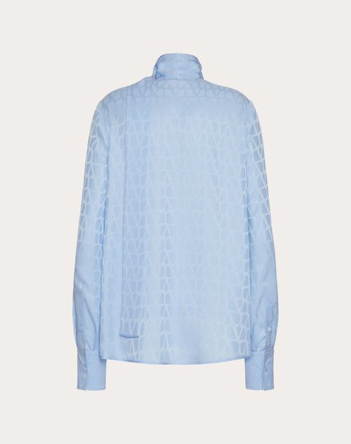 Valentino - Toile Iconographe Silk Jacquard Blouse - Iris Liliac - Woman - Shirts And Tops