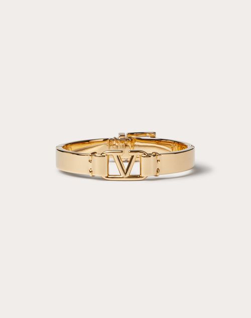 Valentino Garavani - Bracelet Rigide Vlogo Signature En Métal - Or - Femme - Bijoux Et Montres