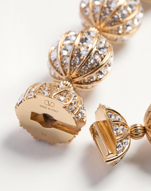 Valentino Garavani - Poetique Des Gouttes Necklace In Metal And Swarovski® Crystals - Gold/crystal - Woman - Fashion Jewelry