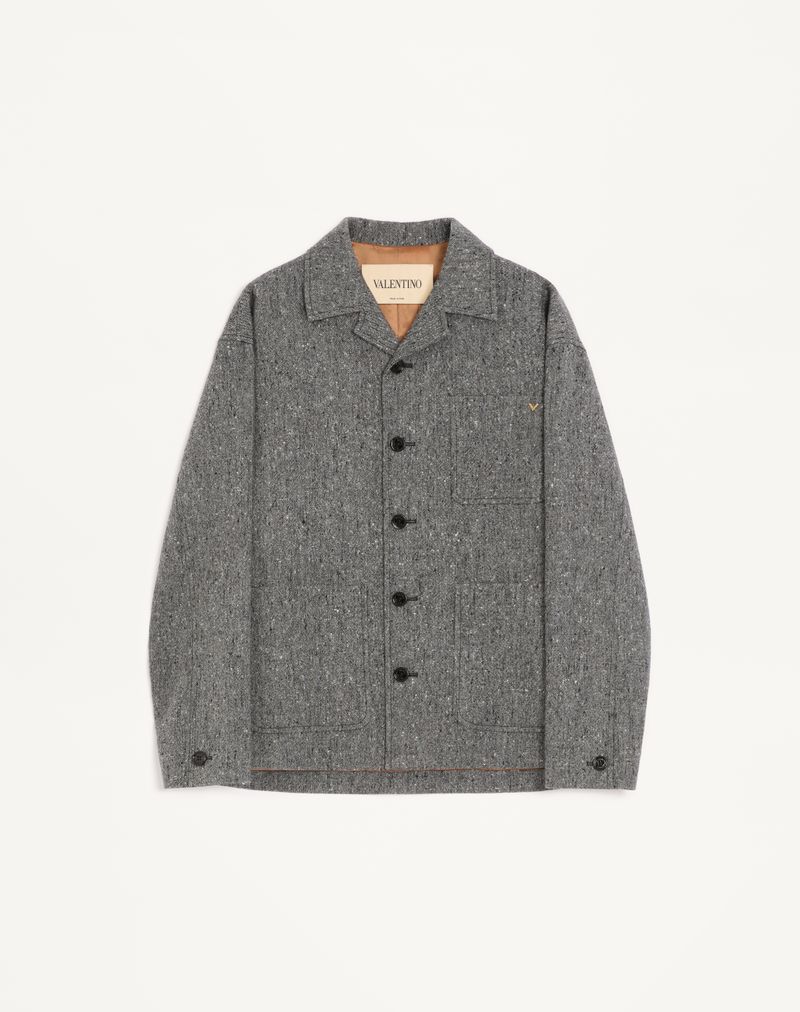 Surchemise Laine Boutonnée VGold Gris — Valentino