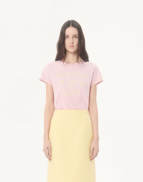 Valentino - Printed Cotton T-shirt - Pink - Woman - T-shirts And Sweatshirts