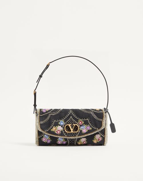 DeVain Small Embroidered Shoulder Bag