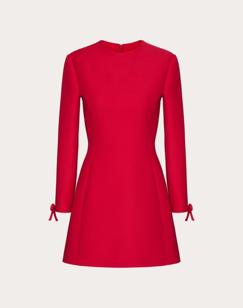 Valentino - Robe Courte En Crêpe Couture - Rouge - Femme - Prêt-à-porter