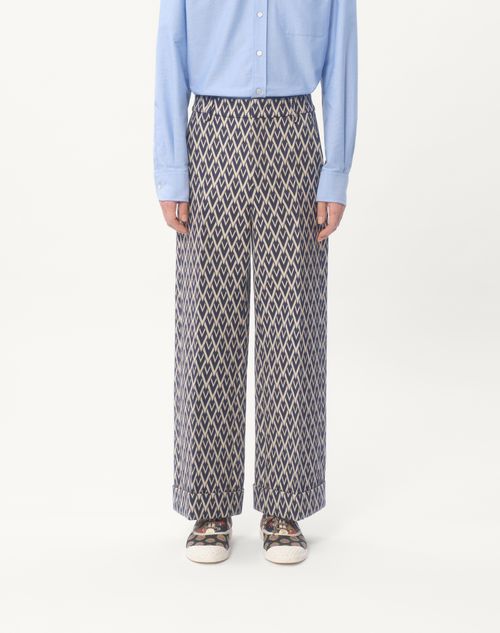 Wool Pants With Cuffs With Toute La V Jacquard Pattern for Wool Pants With Cuffs With Toute La V Jacquard Pattern for