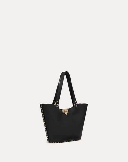 ロックスタッズ グレインカーフスキン スモール トートバッグ for ウィメンズ インチ アイボリー | Valentino JP