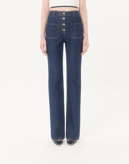 Valentino - Denim Pants - Denim - Woman - Denim
