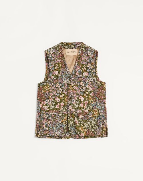 Valentino - Valentino Gobelin Waistcoat With Jacquard Après L'hiver Pattern - Multicolour - Man - Outerwear