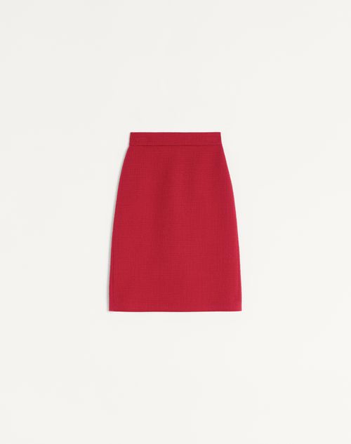Valentino - Plain Wool Tweed Skirt - Paris - Woman - Skirts