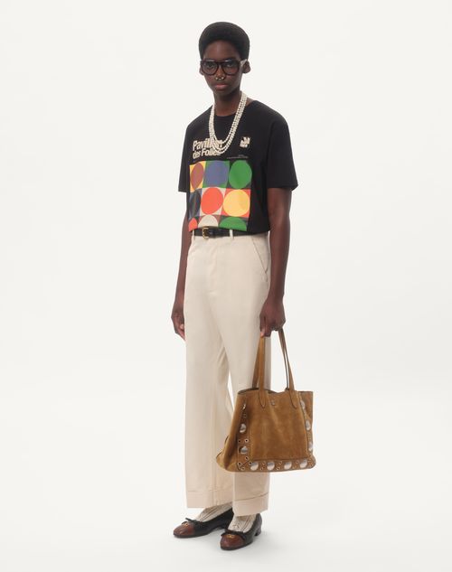 Valentino - Cotton T-shirt With Pavillon Des Folies Print - Black - Man - Tshirts And Sweatshirts