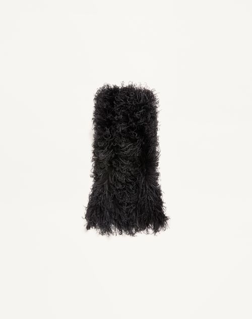 Valentino Garavani - Valentino Feathers Scarf With Ostrich And Turkey Feathers - Black - Woman - Soft Accessories
