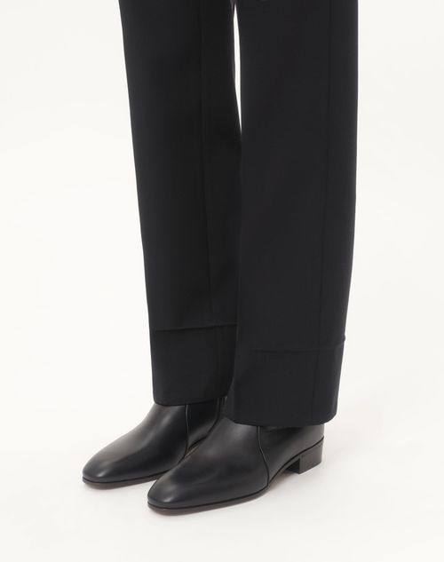 Valentino Garavani - Pat Ankle Boot In Kidskin - Black - Man - Shelf - M Shoes - Boots