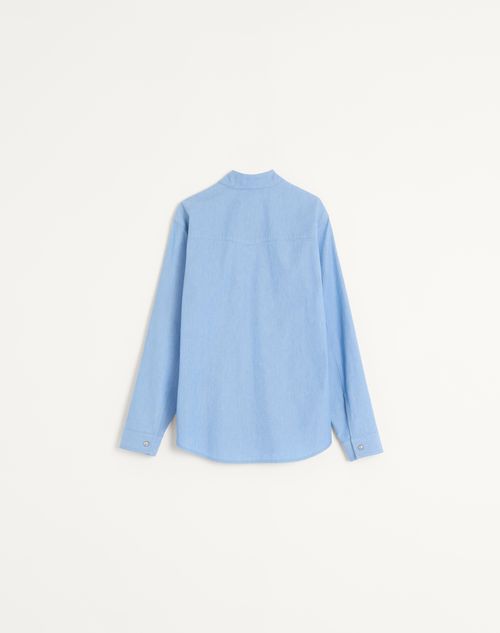 Valentino - Denim Shirt With Cabochons - Man - Denim