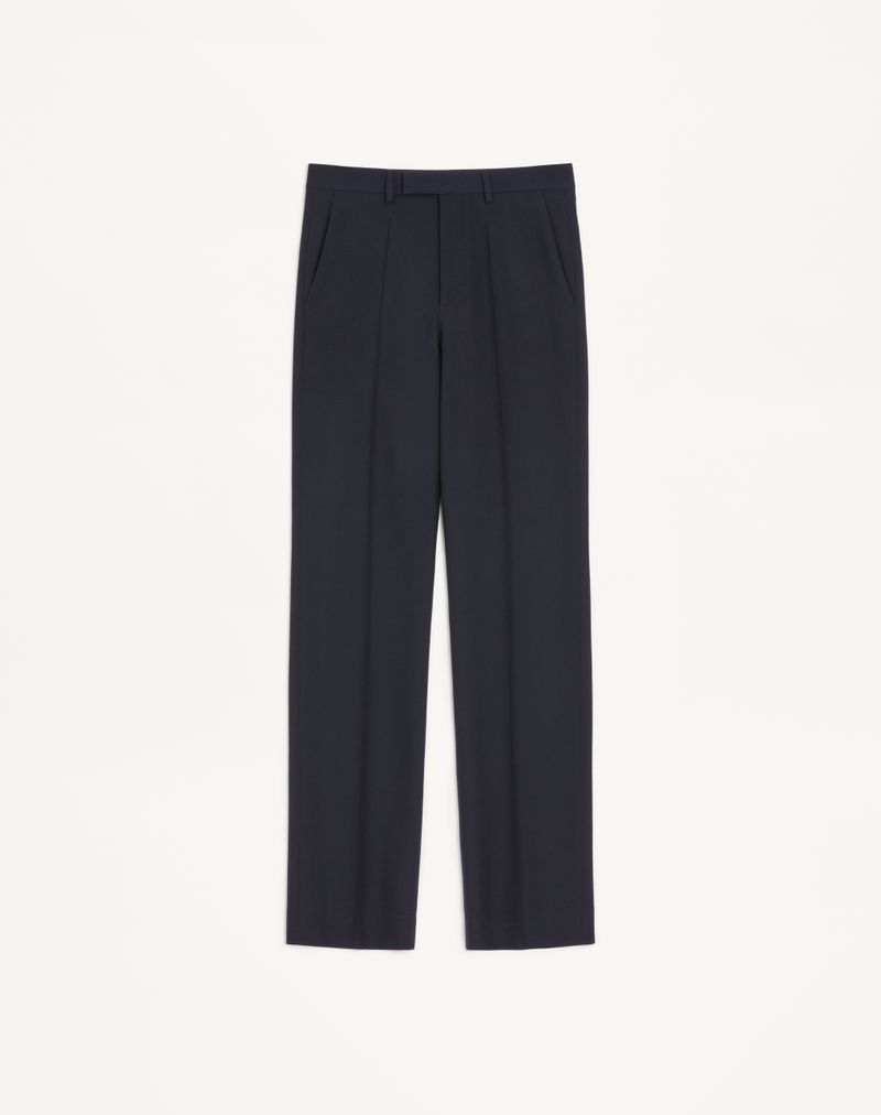 Pantalon Laine Bleu Foncé — Valentino