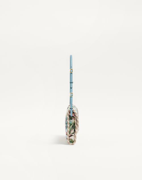 Valentino Garavani - Valentino Garavani Devain Small Shoulder Bag In Voyage Imaginaire Jacquard Fabric - Multicolour - Woman - Shoulder Bags