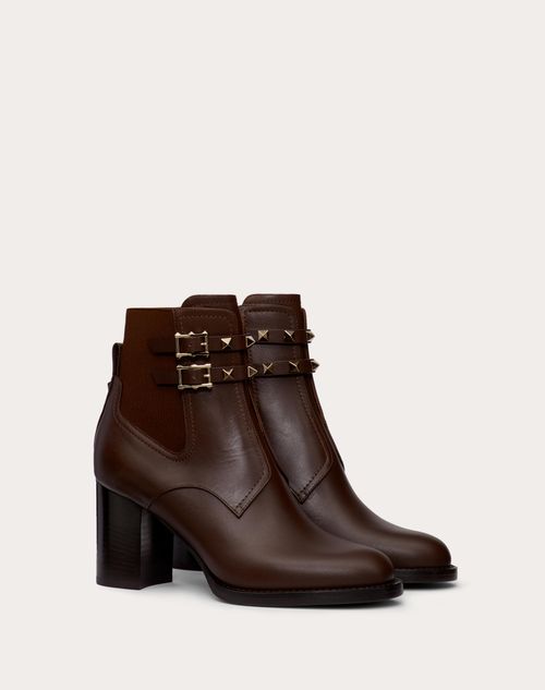 Valentino Garavani - Rockstud Calfskin Ankle Boot 70 Mm - Fondant - Woman - Boots