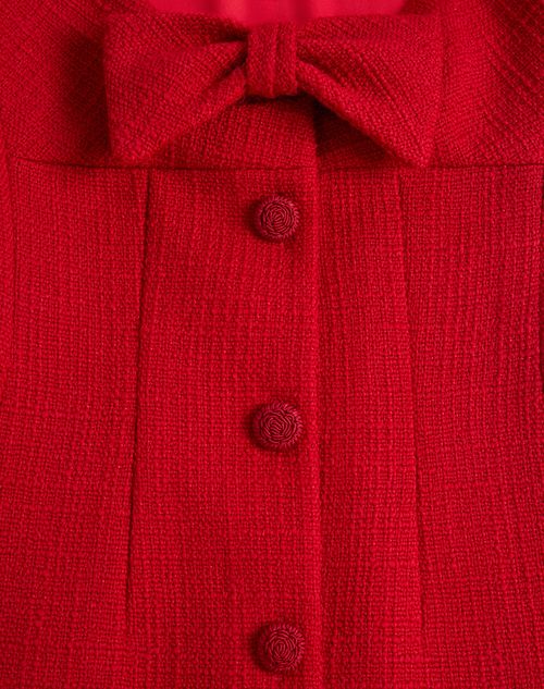 Valentino - Short Dress In Plain Wool Tweed - Paris - Woman - Dresses