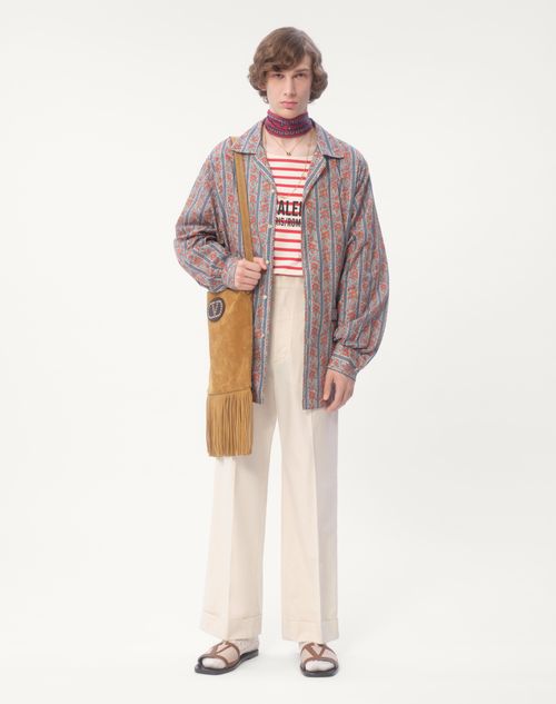 Valentino - Pantalon En Denim À Revers - Écru - Homme - Shelf - Mrtw - Prints & Stripes - W2+w3