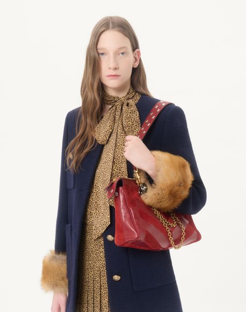 Valentino - Caban In Plain Wool Tweed - Navy - Woman - Jackets And Blazers