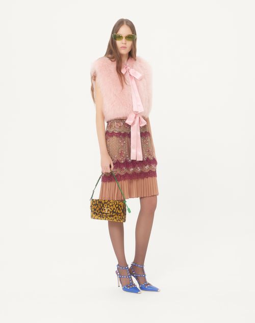 Valentino Garavani - Valentino Garavani Devain Small Shoulder Bag In Animalier Jacquard Fabric - Animal Print - Woman - Shoulder Bags