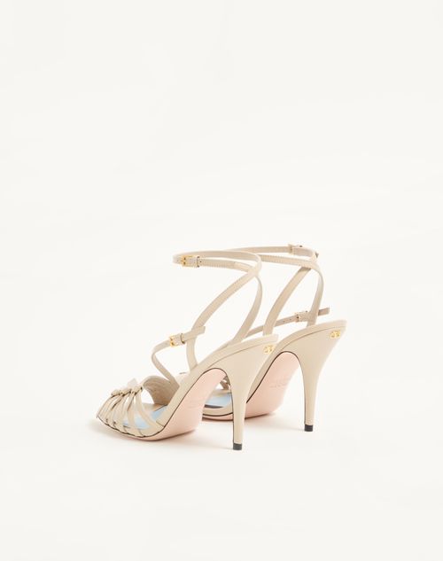 Valentino Garavani - Nodine Kidskin Sandal 100mm - Butter - Woman - Sandals