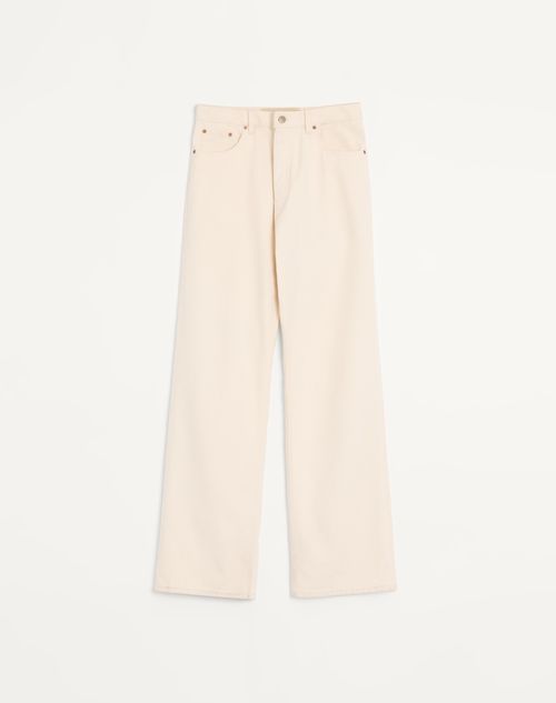 Valentino - Valentino Denim Trousers - Ivory - Man - Denim