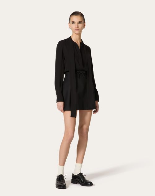 Valentino - Jupe En Crêpe Couture - Noir - Femme - Prêt-à-porter