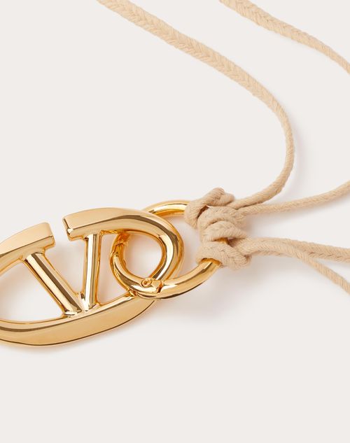 Valentino Garavani - The Bold Edition Vlogo Rope And Metal Necklace - Rope - Woman - Accessories