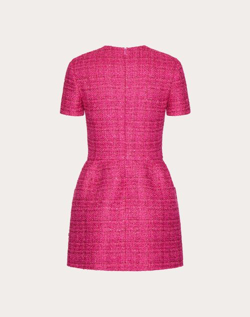Valentino - Short Dress In Glaze Tweed Light - Pink Pp - Woman - Woman Ready To Wear Sale