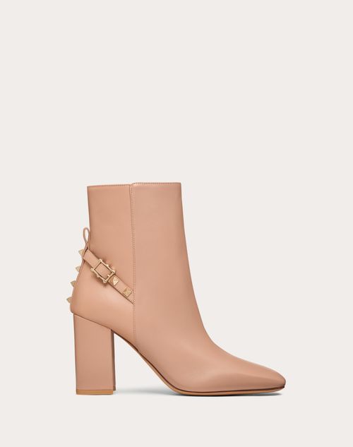 Valentino Garavani - Rockstud Nappa Ankle Boot 90mm - Rose Cannelle - Woman - Boots