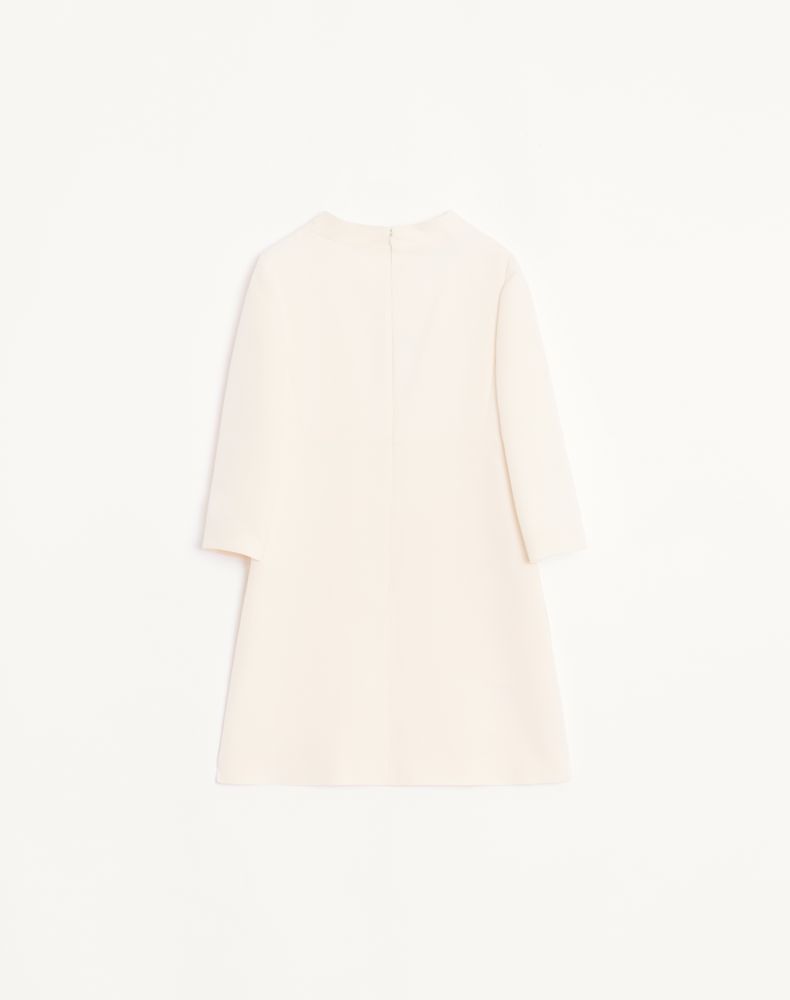 Valentino Crepe Couture Short Dress Woman Ivory 36