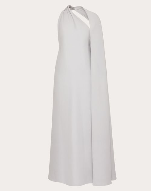Valentino - Structured Couture Midi Dress - Pearl Gray - Woman - Shelf - Pap - L'ecole Rosso