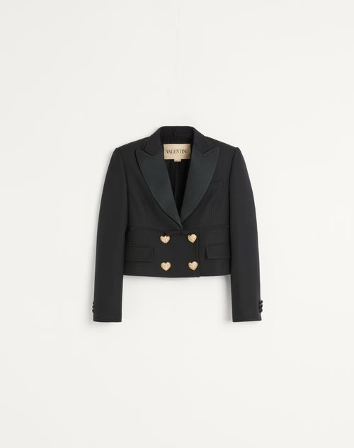 Valentino - Crepe Couture Jacket - Black - Woman - Jackets And Blazers
