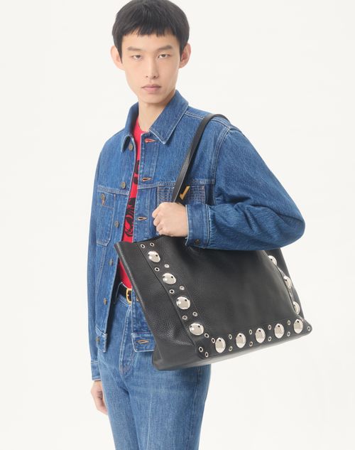 Valentino - Valentino Denim Jacket With Vgold - Blue - Man - Denim