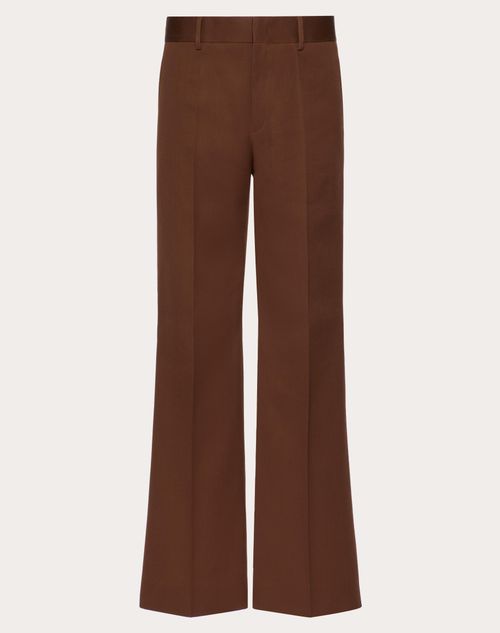 Valentino - Wool Pants - Brown - Man - Pants