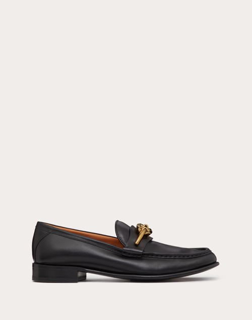 Valentino Garavani Black Rockstud Calfskin Loafers