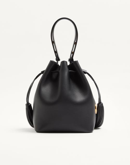 Valentino Garavani - Valentino Garavani So Seau Medium Leather Bucket Bag - Black - Woman - Woman Bags & Accessories Sale