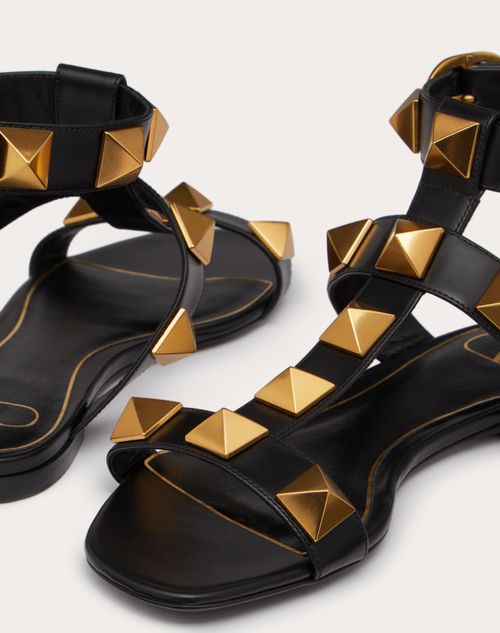valentino roman stud flat slide