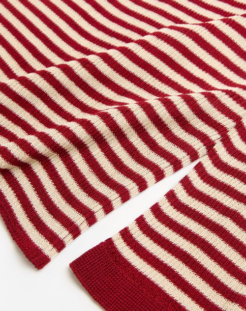 Valentino - Silk Sweater - Red/ecru - Woman - Knitwear
