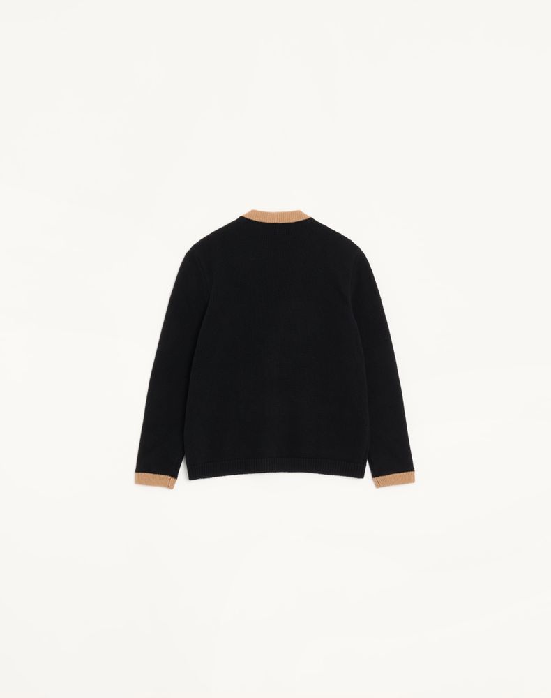 Valentino Wool Cardigan Woman Black/Beige S