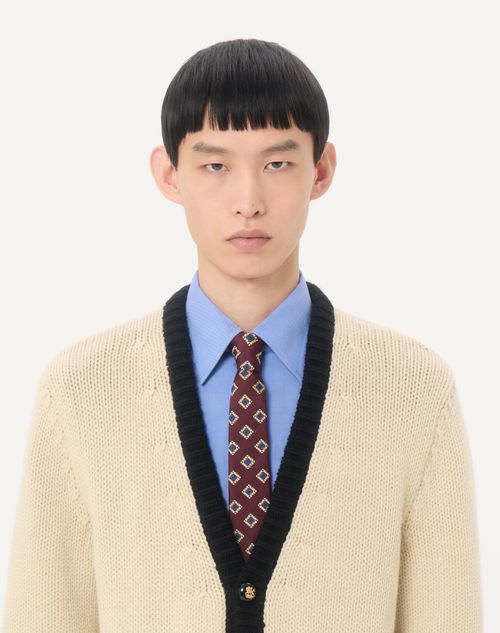 Valentino - Valentino Oxford Cotton Shirt With Vgold - Light Blue - Man - Shirts