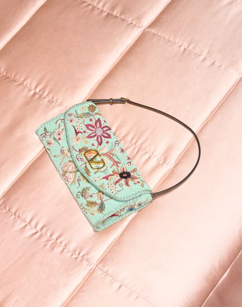 Valentino Garavani - Valentino Garavani Devain Embroidered Small Shoulder Bag - Multicolour - Woman - Shoulder Bags