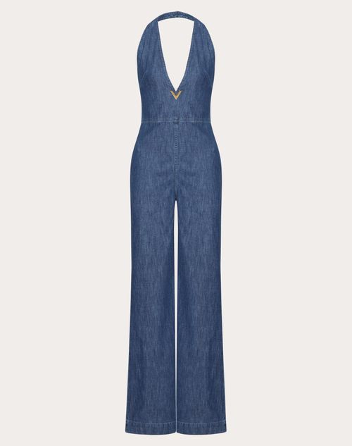 Valentino - Chambray Denim Jumpsuit - Denim - Woman - Ready To Wear