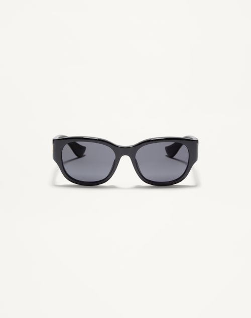 Valentino - レクタンギュラー アセテート アイウェア - ブラック/グレー - ユニセックス - アイウェア