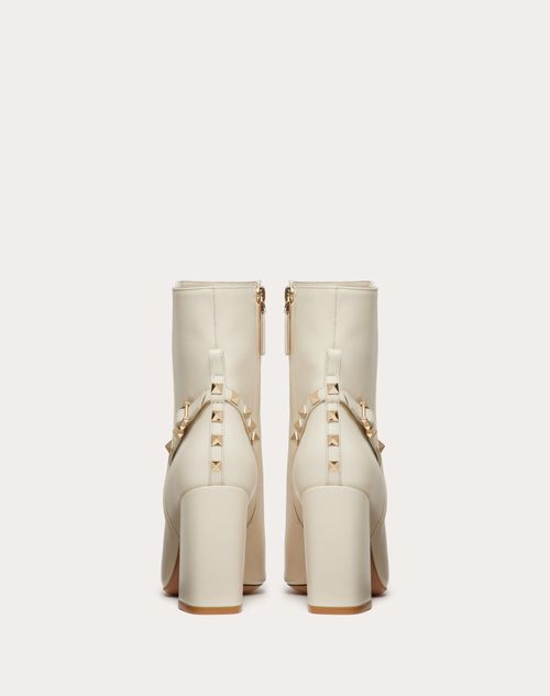 Valentino Garavani - Rockstud Nappa Ankle Boot 90mm - Light Ivory - Woman - Boots