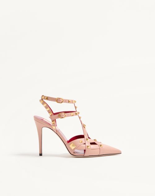 Valentino Garavani - Zapatos De Salón Studdy De Cabritilla Con Tacón De 100 mm - Rosa - Mujer - Salones