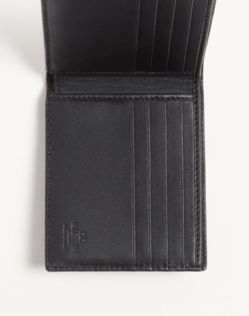 Valentino Garavani - Valentino Garavani Viva Superstar Nappa Leather Wallet - Black/spice - Man - Accessories