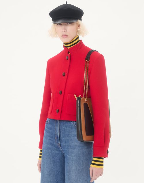 Valentino - Drill Double Caban - Red - Woman - Jackets And Blazers